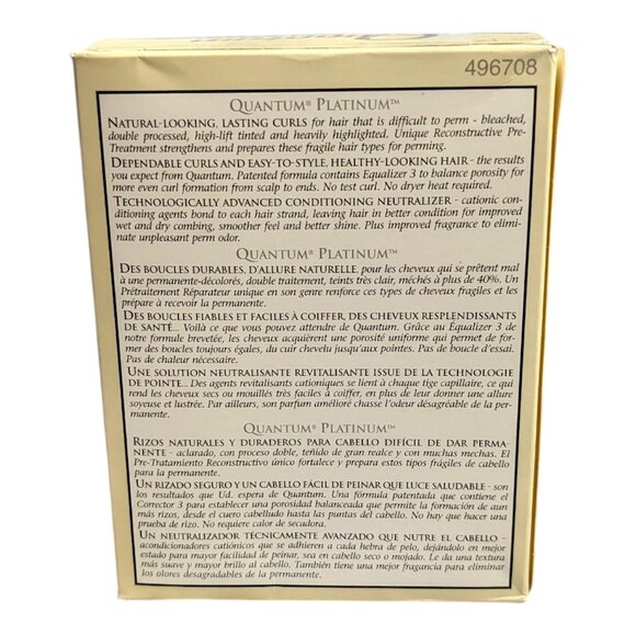 Zotos Quantum Platinum Perm For High-lift Tinted Hair - New Sealed - Picture 3 of 6